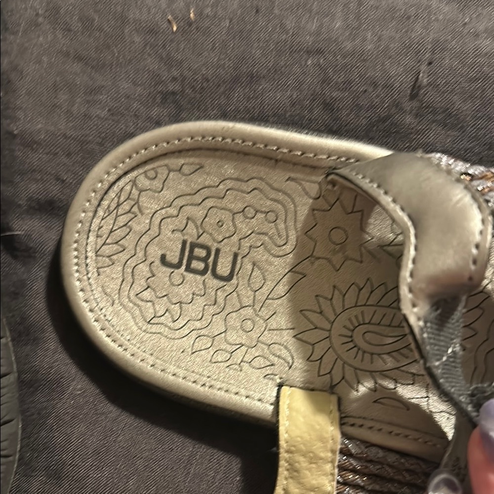 JBU Silver and Tan Sport Sandals - Picture 2 of 3
